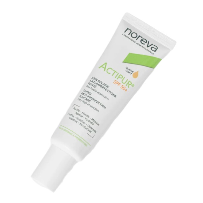 цена на Noreva Actipur BB CR TC SPF50+ — безеуге бейім теріге арналған күннен қорғайтын негіз, 30 мл