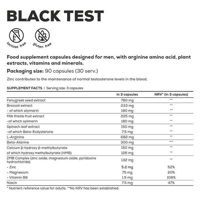 BioTech USA Black Test 90 капсул — тестостероновый бустер