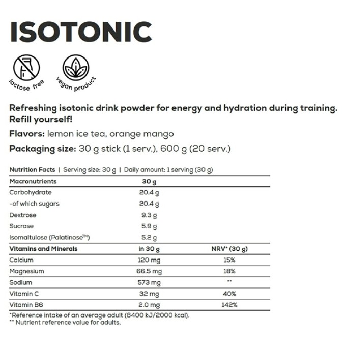 BioTech USA IsoTonic Orange-mango 600 g — изотонический напиток