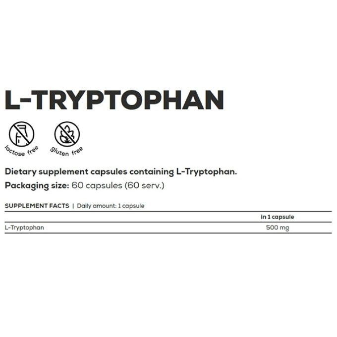 BioTech USA L-Tryptophan 60 капсул — аминокислота триптофан