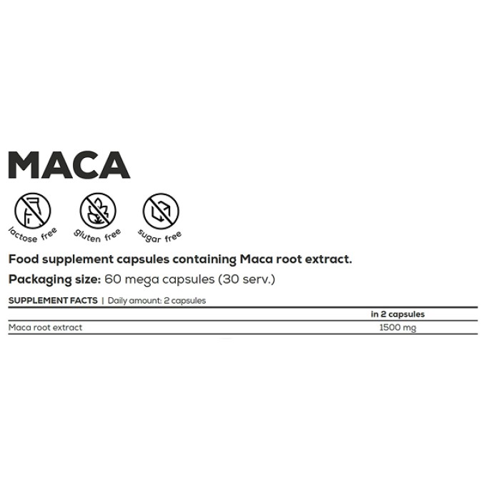 BioTech USA Maca 60 капсула — энергия мен тестостеронға арналған мака сығындысы