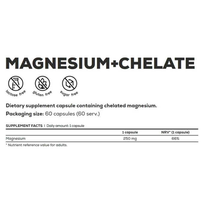 BioTech USA Magnesium + Chelate 60 капсул — магний хелат