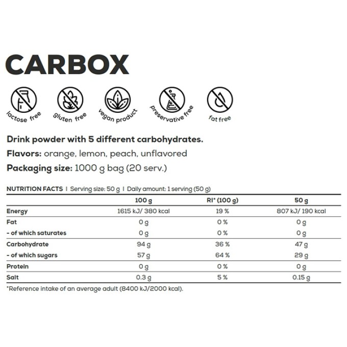 Протеин BioTech USA CarboX unflavoured 1000 g