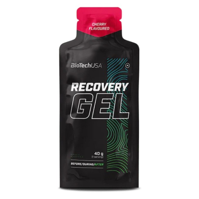 Biotech USA Recovery Gel 40 g cherry изотоникалық гелі (қорапта 12 дана)