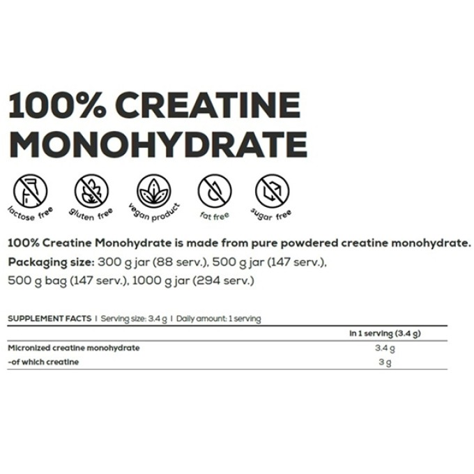 BioTech USA 100% Creatine Monohydrate 1000 g — креатин моногидрат