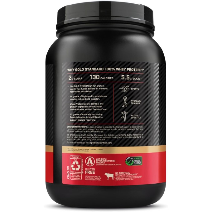 Optimum Nutrition Gold Standard 100% Whey "Зефир" дәмі бар, 2 lb (907 г) в Алматы