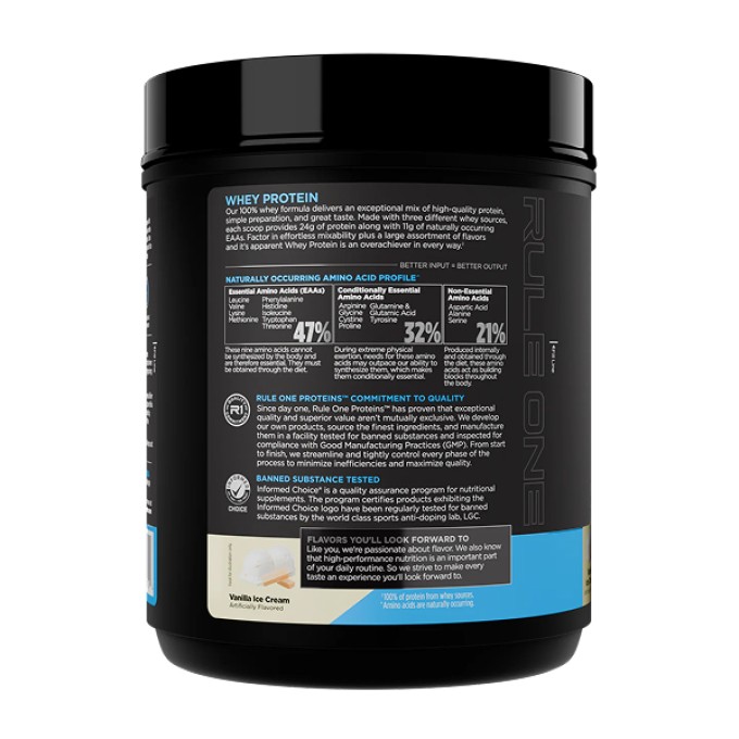 Протеин Rule 1 Whey Protein 1 lbs Ванильді Балмұздақ