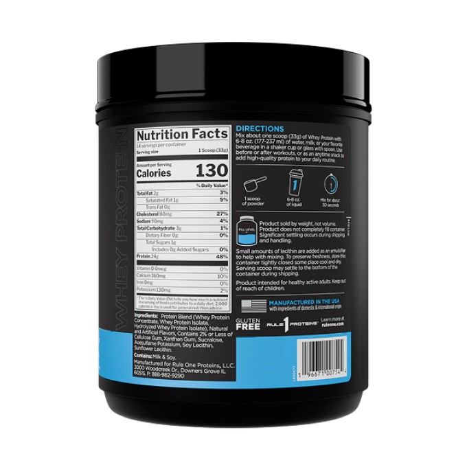 Протеин Rule 1 Whey Protein 1 lbs Ванильді Балмұздақ