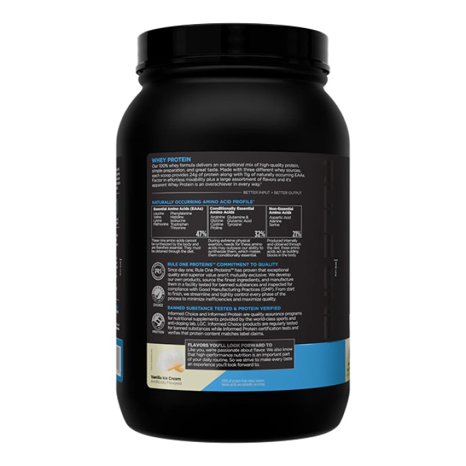 Протеин Rule 1 Whey Protein 2 lbs Ванильді Балмұздақ