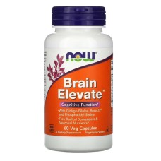 NOW Brain Elevate Formula - Активатор мозга, 60 капсул