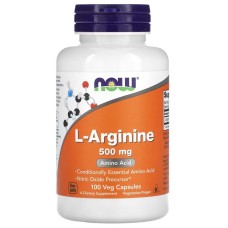 NOW L-Arginine 500 мг Л-Аргинин, 100 капсул