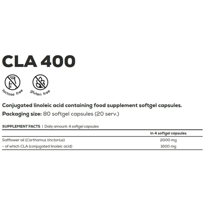 Дәруменді кешен BioTech USA CLA 400 80 капсула