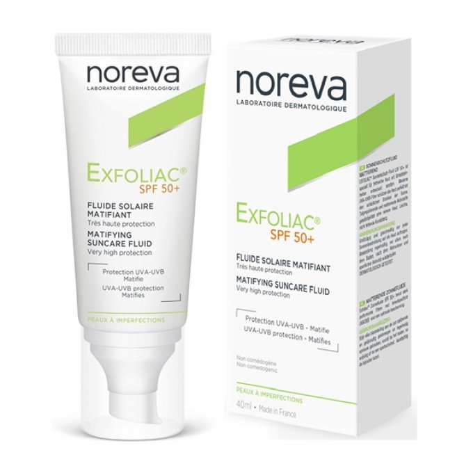 Эмульсия Noreva Exfoliac Sol SPF50+ для лица 40 мл в Алматы