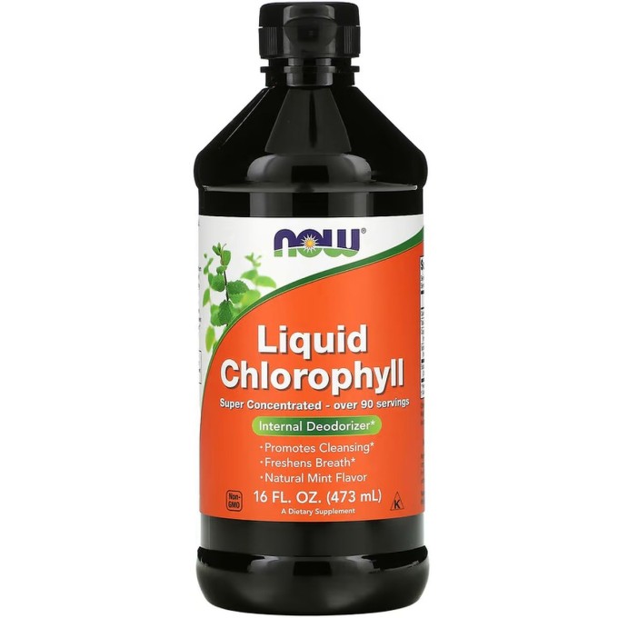 NOW Liquid Chlorophyll Жидкий Хлорофилл, 473 мл 