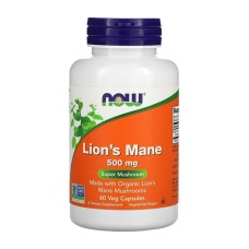 Дәруменді кешен NOW Lion's Mane 500 mg 60 vcaps