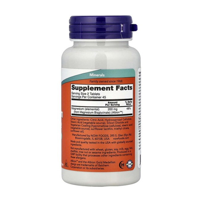 цена на Дәруменді кешен NOW Magnesium Glycinate 90 tabs