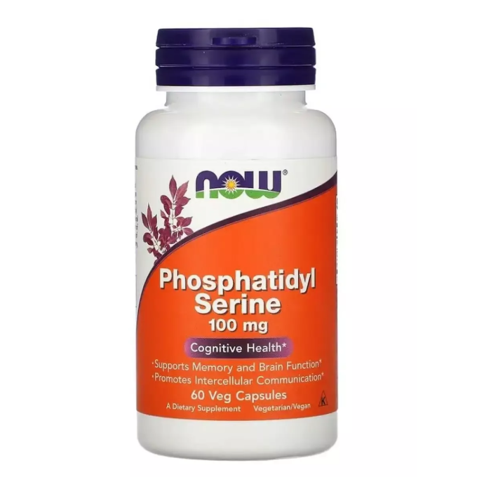 NOW Phosphatidyl Serine Фосфатидилсерин 100 мг, 60 капсул