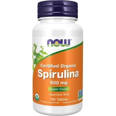 NOW Spirulina Спирулина 500 мг, 100 таблеток