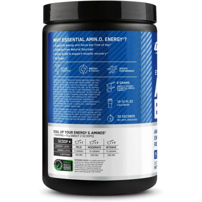 цена на OPTIMUM NUTRITION Amino Energy сырттамасы "Көк мақта", 270 г