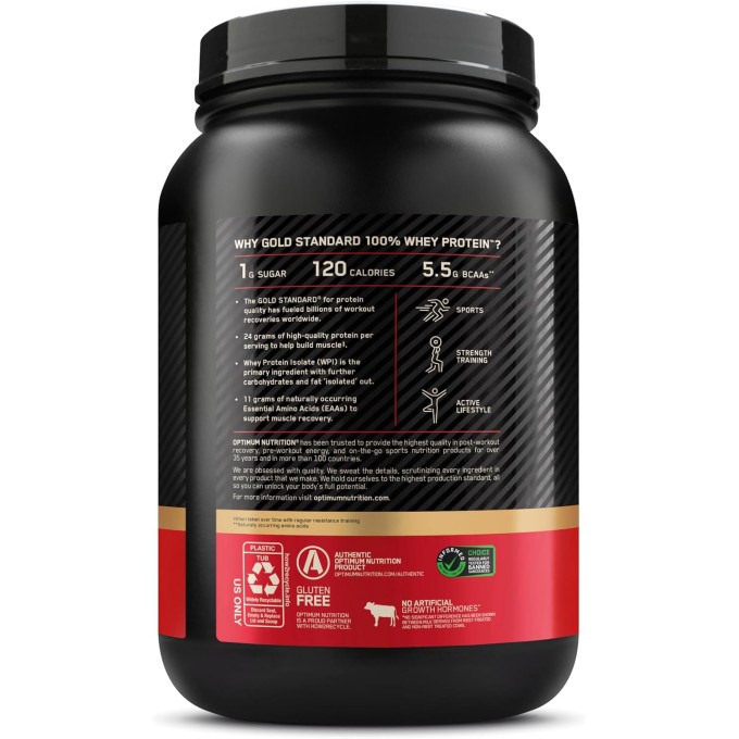 Optimum Nutrition Gold Standard 100% Whey "Қос шоколад" дәмі бар, 2 lb (907 г) в Алматы