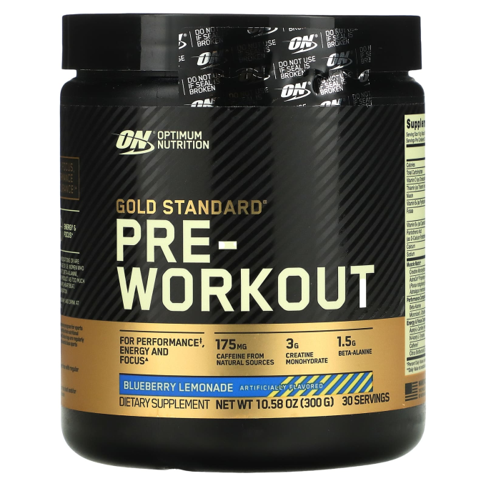 цена на OPTIMUM NUTRITION Gold Standard PRE-Workout сыртқы "Алтын стандарт", "Бәрімдік-Лимонад", 300 г