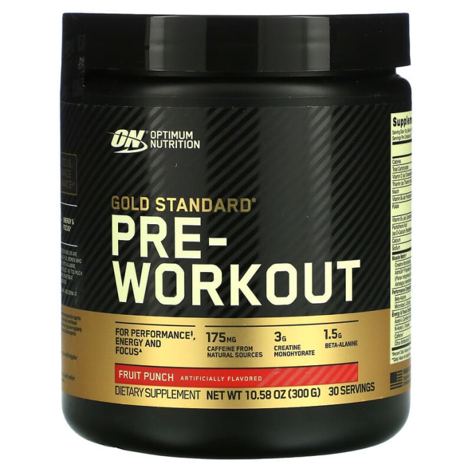 цена на OPTIMUM NUTRITION Gold Standard PRE - Workout сыртқы "Мейвен Панч" таңдауымен, 300 г