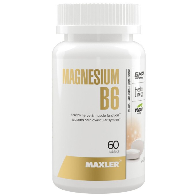 Maxler Magnesium B6 Магний-B6, 60 таблеток