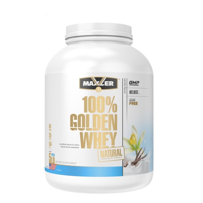 Maxler 100% Golden Whey Natural 5 lbs Vanilla со вкусом "Ваниль", 2270 г