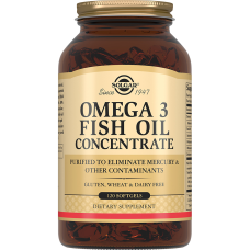 Solgar Omega-3 Fish Oil Concentrate Рыбий Жир, 120 капсул