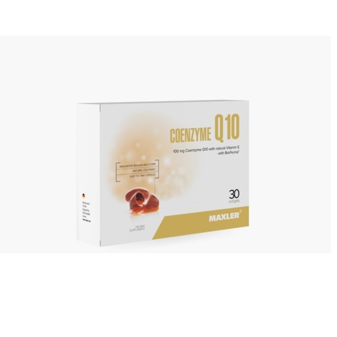 Maxler Coenzyme Q10 с витамином Е и Биоперином, 30 капсул