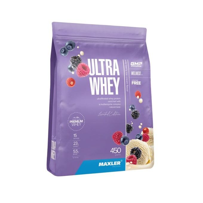 Maxler Ultra Whey Wild Berry со вкусом "Дикая Ягода", 450 г