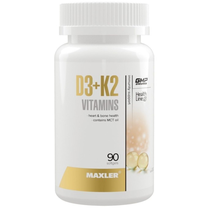 Maxler Vitamin D3+K2, 90 капсул 