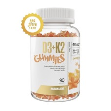 Maxler Vitamin D3 + K2 KIDS Orange 90 gummies