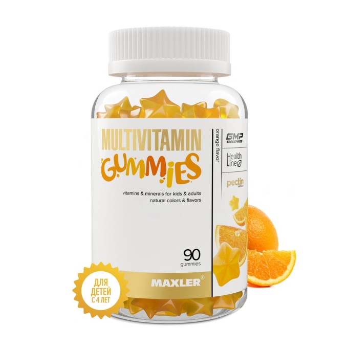 Maxler Multivitamin Gummies Orange со вкусом "Апельсин", 90 мармеладок