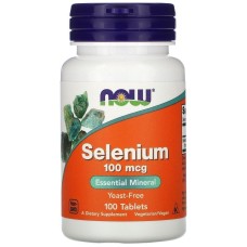 NOW Selenium Селен 100 мкг, 100 таблеток