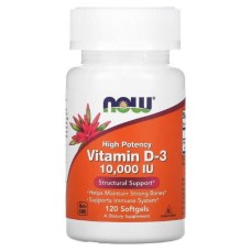NOW Vitamin D Витамин Д3 10000 ME, 120 капсул
