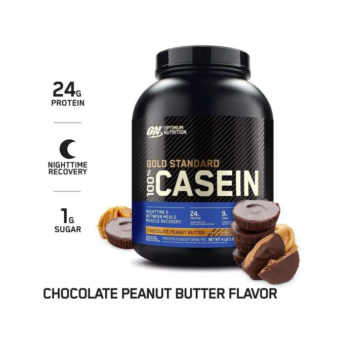 OPTIMUM NUTRITION 100% Casein Protein со вкусом "Шоколад с Орехом", 1.81 кг (4 lbs)