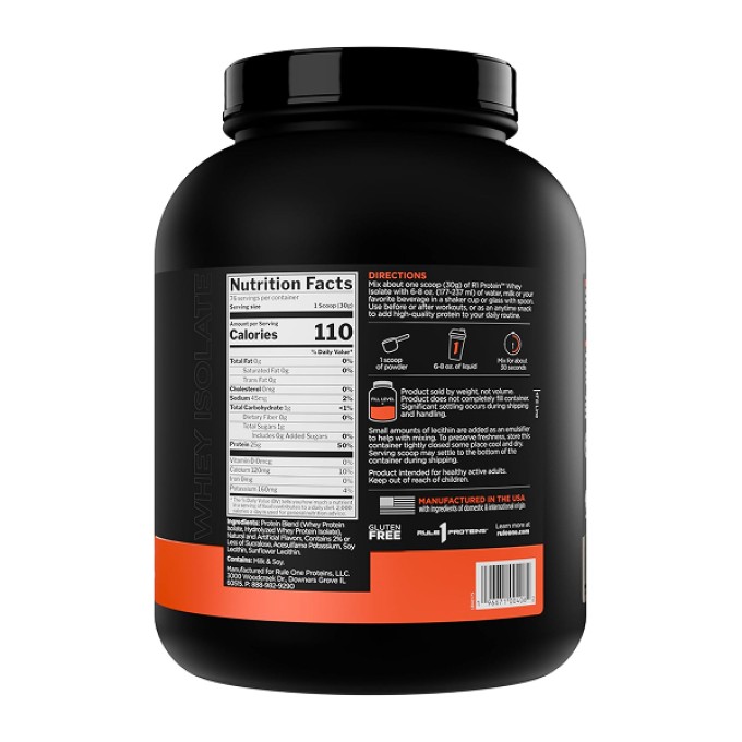 Rule 1 Protein Whey Isolate со вкусом "Клубника-Банан", 2.3 кг (5 lbs)