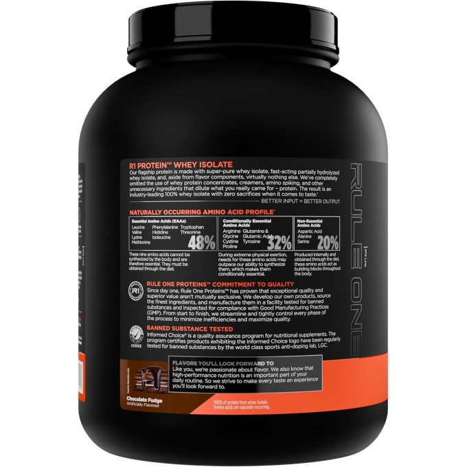 Rule 1 Protein Whey Isolate со вкусом "Шоколадный торт", 2.3 кг (5 lbs)