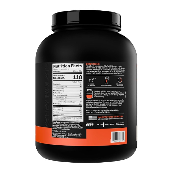 Rule 1 Protein Whey Isolate со вкусом "Ванильный торт", 2.3 кг (5 lbs)