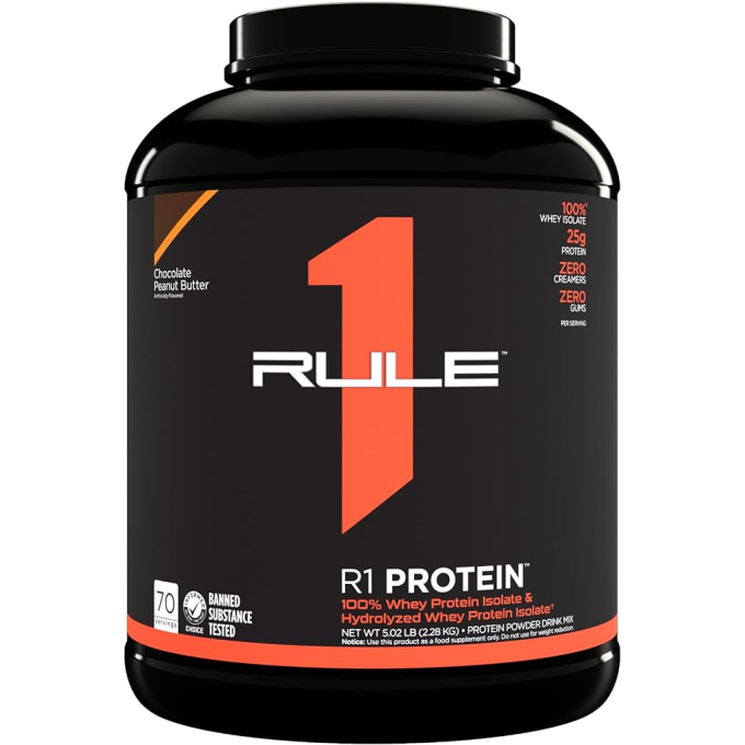 Rule 1 R1 Protein со вкусом "Шоколадно-Арахисовая Паста", 2.3 кг (5 lbs)