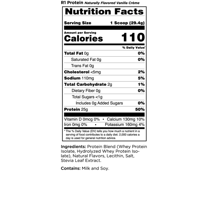 цена на Rule 1 R1 Protein Natural со вкусом "Шоколадный Торт", 2.3 кг (5 lbs)