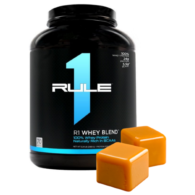 Rule 1 R1 Whey Blend со вкусом "Солёная Карамель", 2.3 кг (5 lbs)