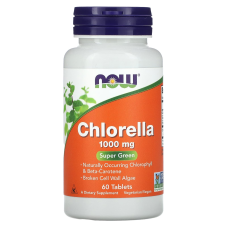 NOW Chlorella 1000 мг Хлорелла, 60 таблеток