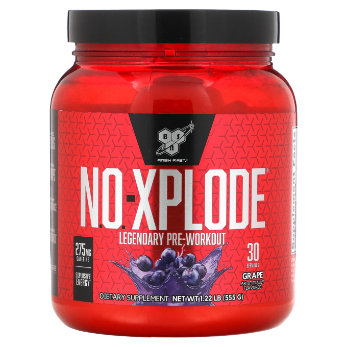 BSN N.O Xplode 3.3 со вкусом "Виноград" 1.22 lbs (560 г )