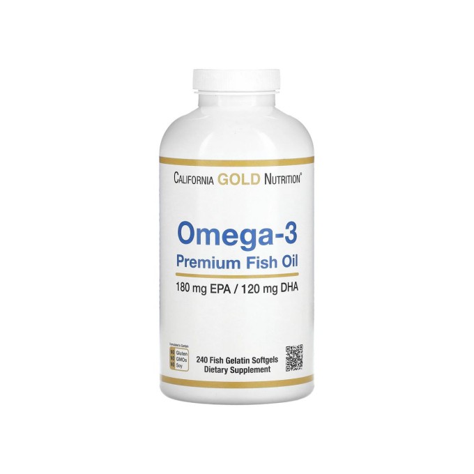 CALIFORNIA GOLD NUTRITION Омега-3 Рыбий жир, 240 капсул