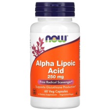 NOW Alpha Lipoic Acid Альфа-Липоевая кислота 250мг, 60 капсул