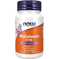 NOW Melatonin 3 мг, 90 пастилок
