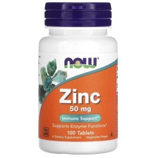 NOW Zinc Глюконат Цинка 50 мг, 100 таблеток