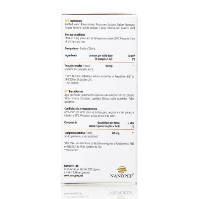 Nanopep Cronorex пептиды Хавинсона для сосудов и сердца, 30 мл